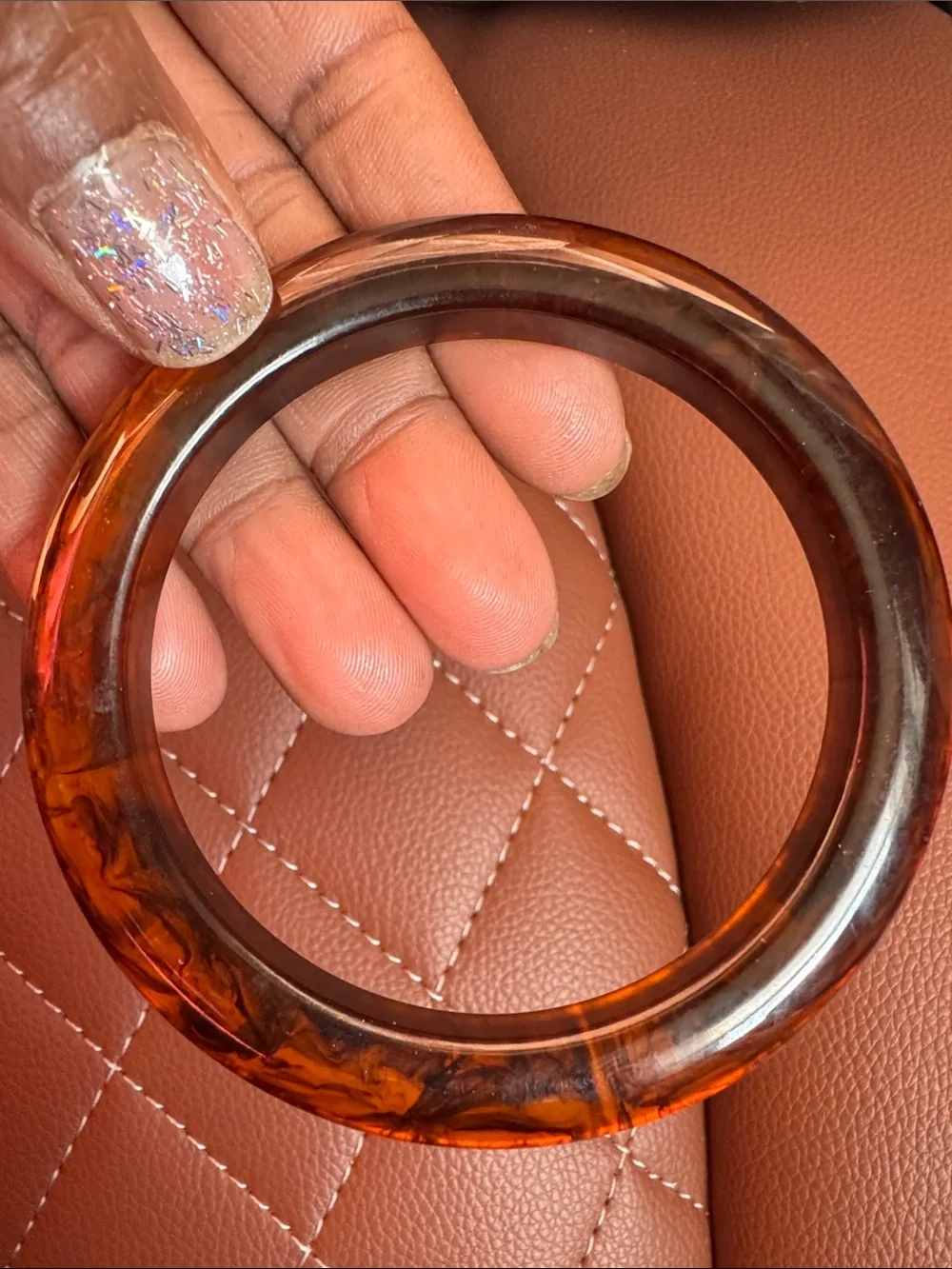 Root Beer Bakelite Bangle Bracelet